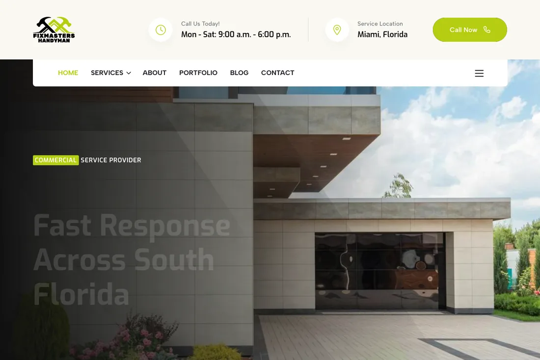 FixMasters Handyman website homepage