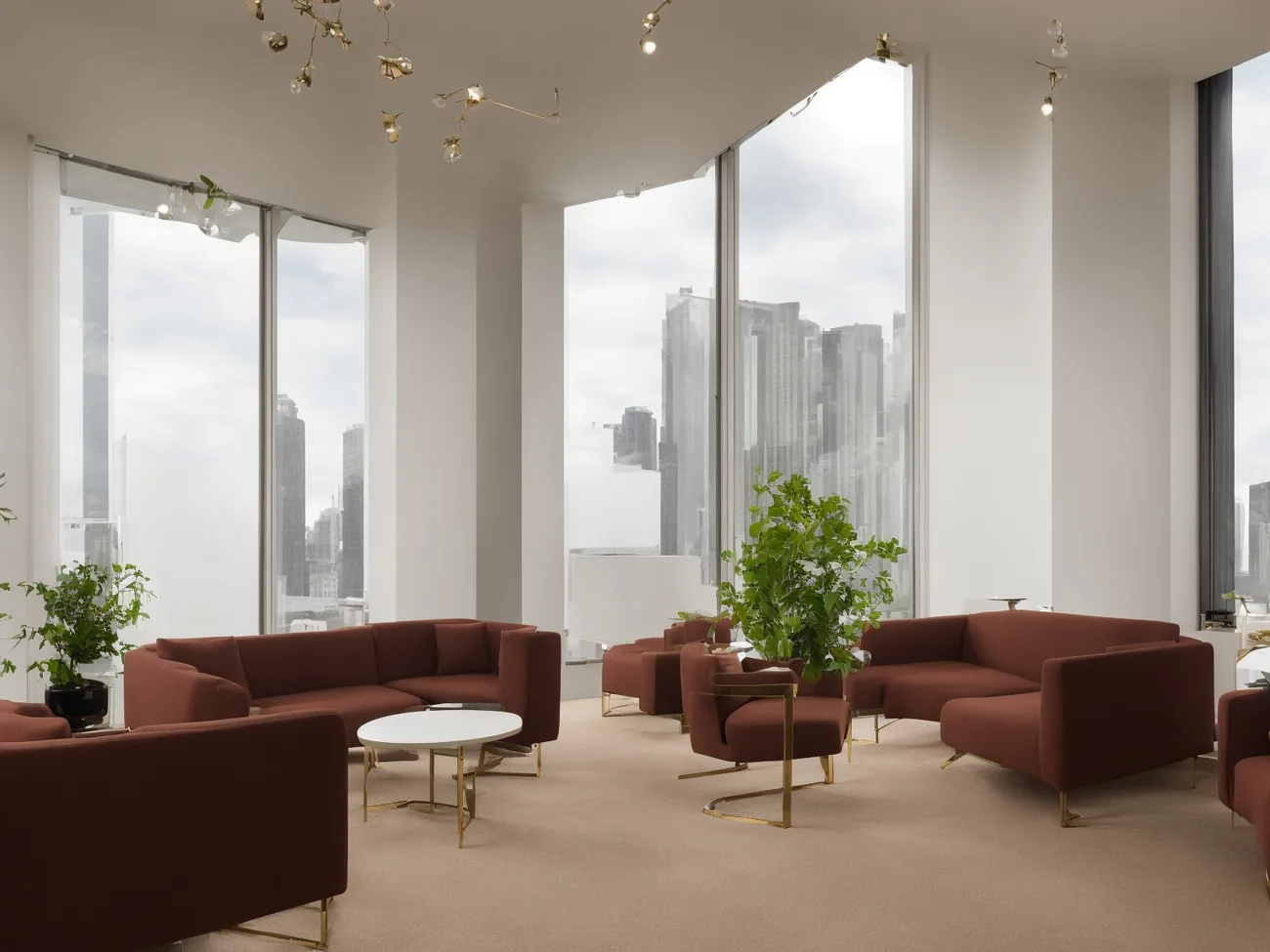 Consultants meeting in a bright modern office