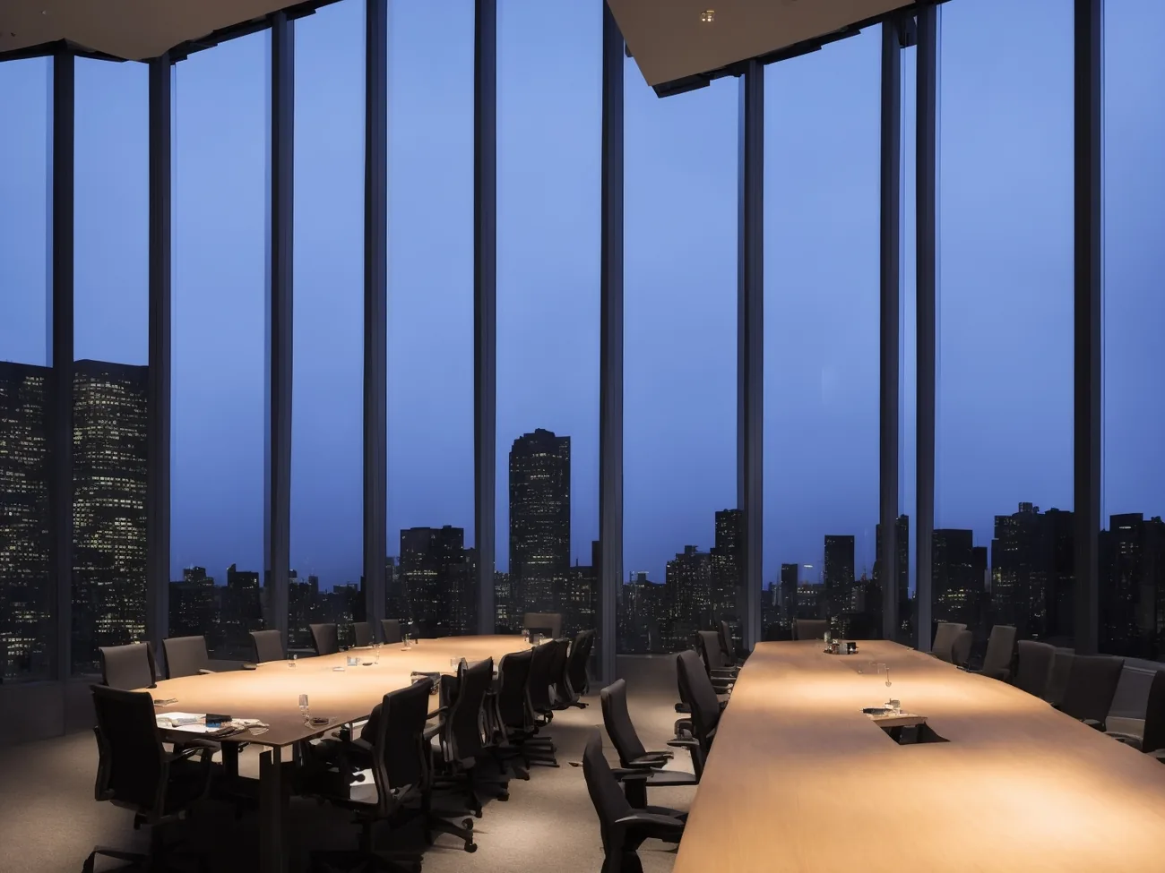 Financial advisors collaborating in a modern meeting room